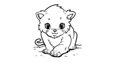 Cat coloring pages