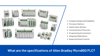 What are the specifications of Allen Bradley Micro800 PLC?