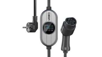 Adjustable Portable Type2 EV Charger | 8A-40A, 3.5KW-7KW | Calion