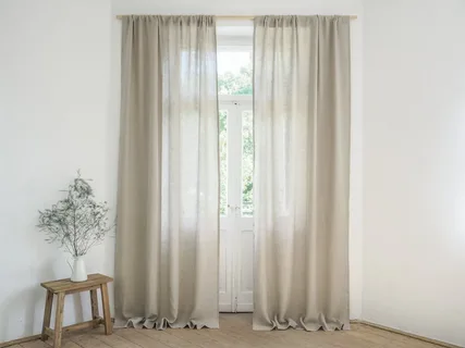 Linen curtains