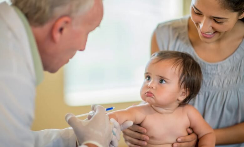 Baby Immunization by a old doctor