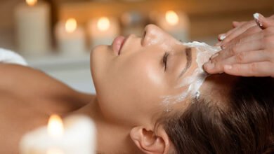 Women taking facial massage