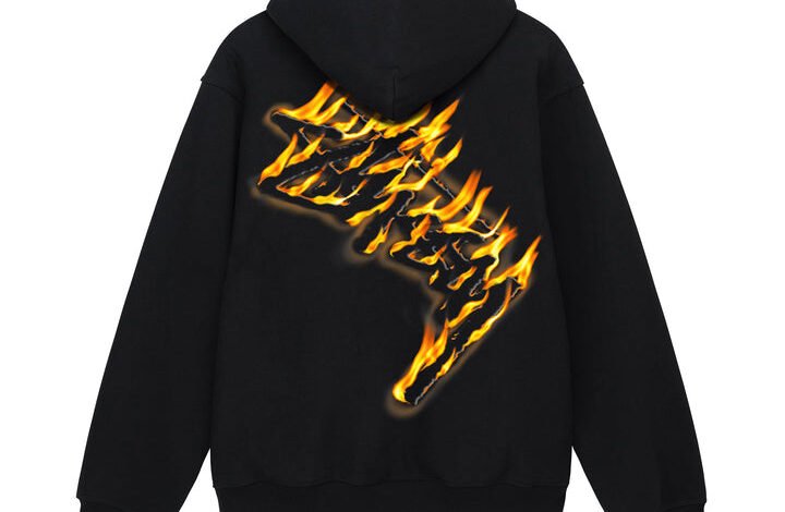 BURNING STOCK ZIP HOODIE