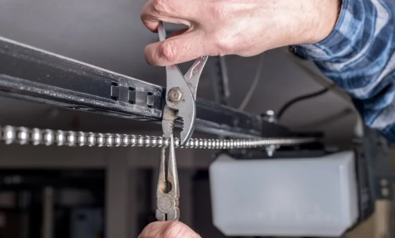 how to open a garage door with a broken spring