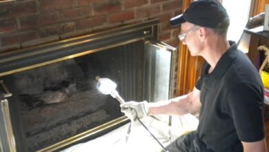 cleaning fire logs