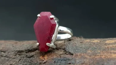 ruby coffin ring