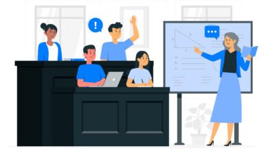 teacher and students