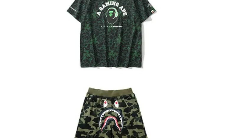 bape-face-smile-green-shorts