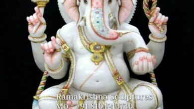 white ganesh murti