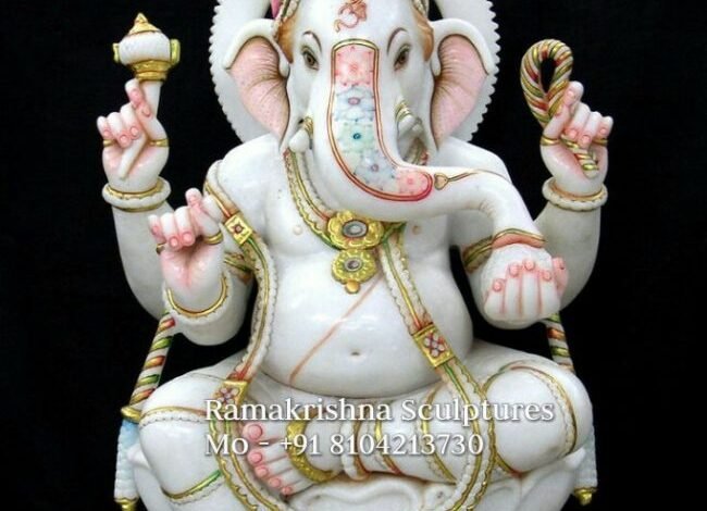 white ganesh murti
