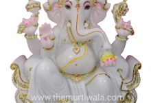 white marble Ganesh murti