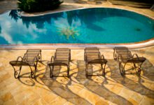 Swimming pool deck resurfacing