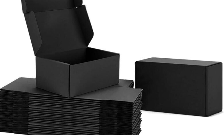 Black Mailer Boxes Custom Designed Wholesale Shipping Boxes